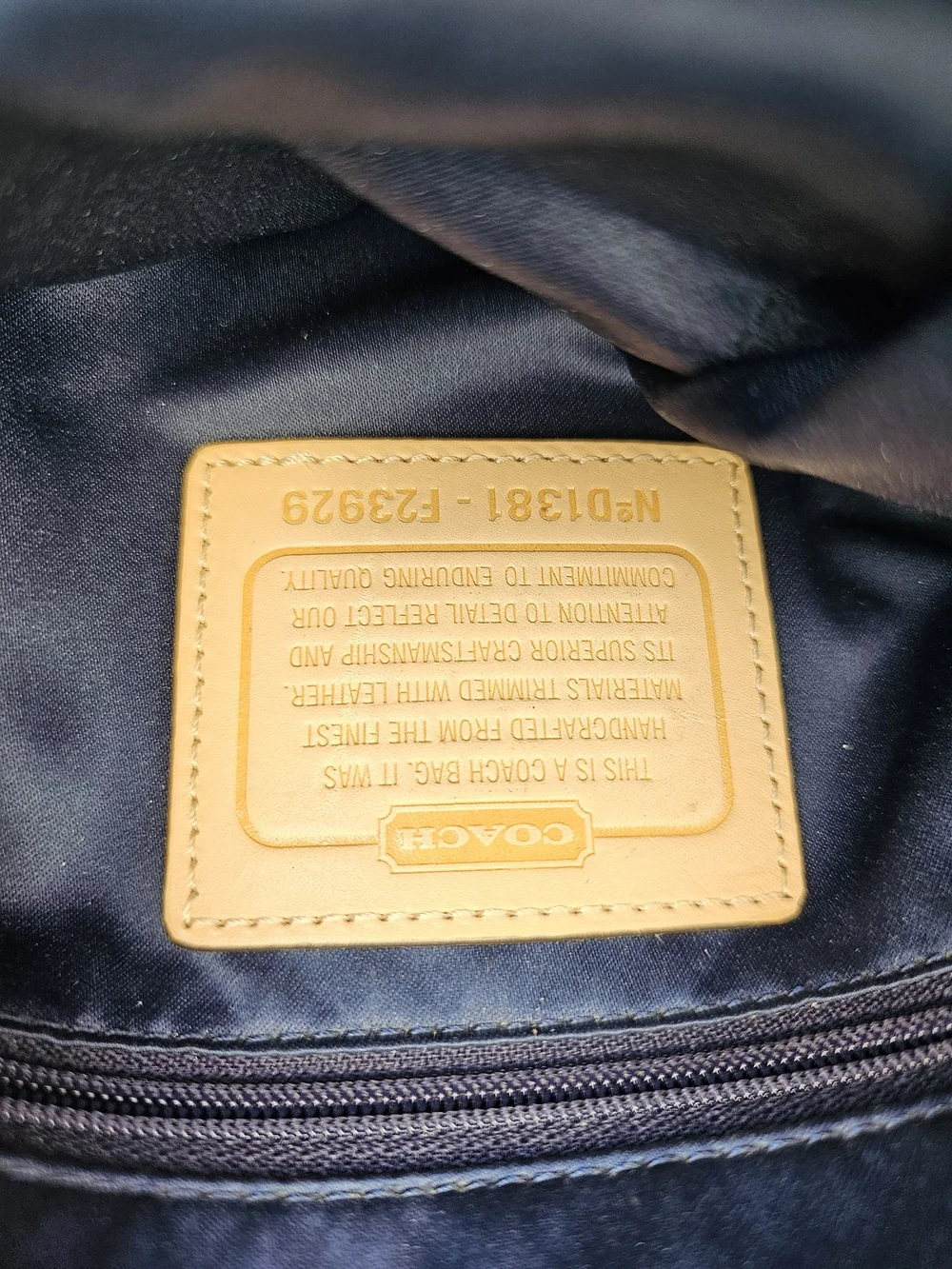 Coach Navy & Cream Patchwork Crossbody Bag